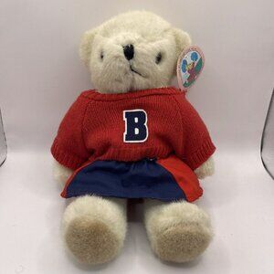 Vtg Jerry Elsner Sandy the Cheerleader 1987 Teddy Bear  10 In Toy Plush Jointed